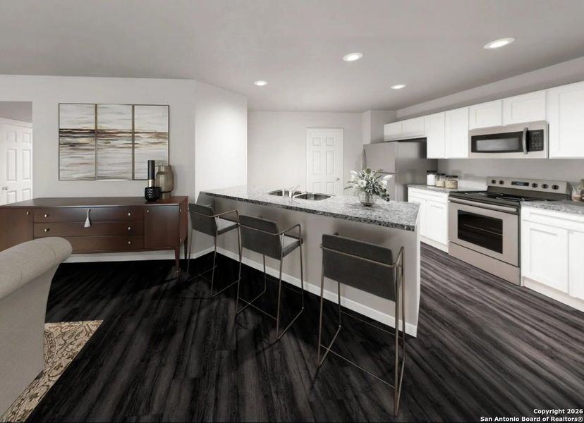 Furnished interior view inside a new home in The Park, Uvalde (Image 4). Furnished interior view inside a new home in The Park, Uvalde (Image 4).