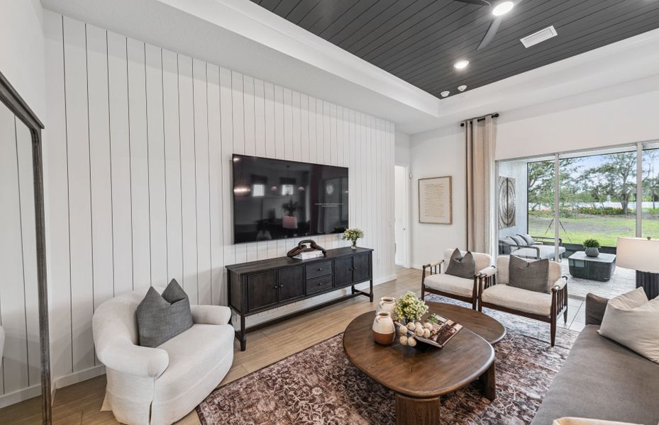 Representative furnished interior of a home built from the Prestige by Del Webb in Explore Verona, Dade City (Image 12).