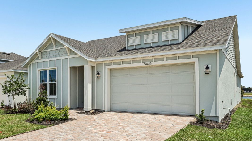 Longleaf Floor Plan Exterior with Paver Driveway and Walkway New Homes in St. Cloud at Lakeside at Satilla Longleaf Floor Plan Exterior with Paver Driveway and Walkway New Homes in St. Cloud at Lakeside at Satilla