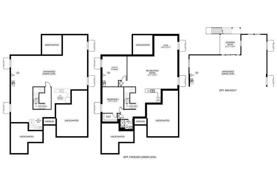 2D floor plan layout for the Timberline by Brightland Homes in Montaine, Castle Rock, CO (Image 3).