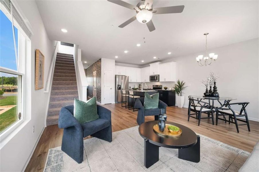 Furnished interior view inside a new home in Walden Park – The Collection, Jonesboro (Image 22). Furnished interior view inside a new home in Walden Park – The Collection, Jonesboro (Image 22).