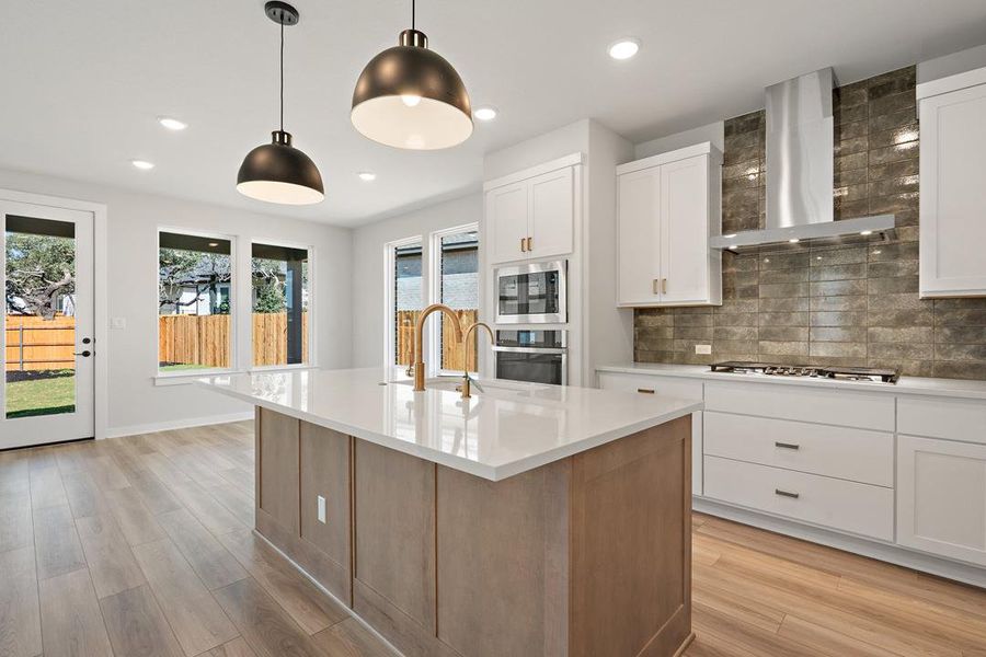Furnished interior view inside a new home in Terrace Collection at Heritage, Dripping Springs (Image 8). Furnished interior view inside a new home in Terrace Collection at Heritage, Dripping Springs (Image 8).