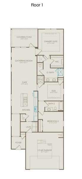 First Floor in new home design at 55+ Active Adult Del Webb near Nashville.
