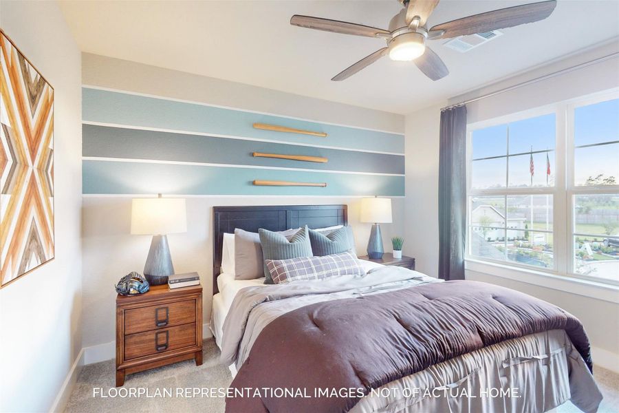 Furnished interior view inside a new home in Lone Star Landing, Montgomery (Image 6).