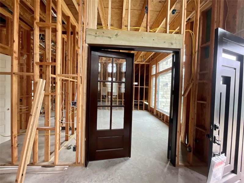 Entrance to office/library Entrance to office/library