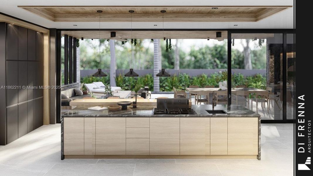 Furnished interior view inside a new home in , Miami (Image 26).