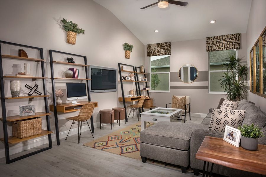 Furnished interior in a model home at Coves of Estero Bay in Fort Myers (Image 10).