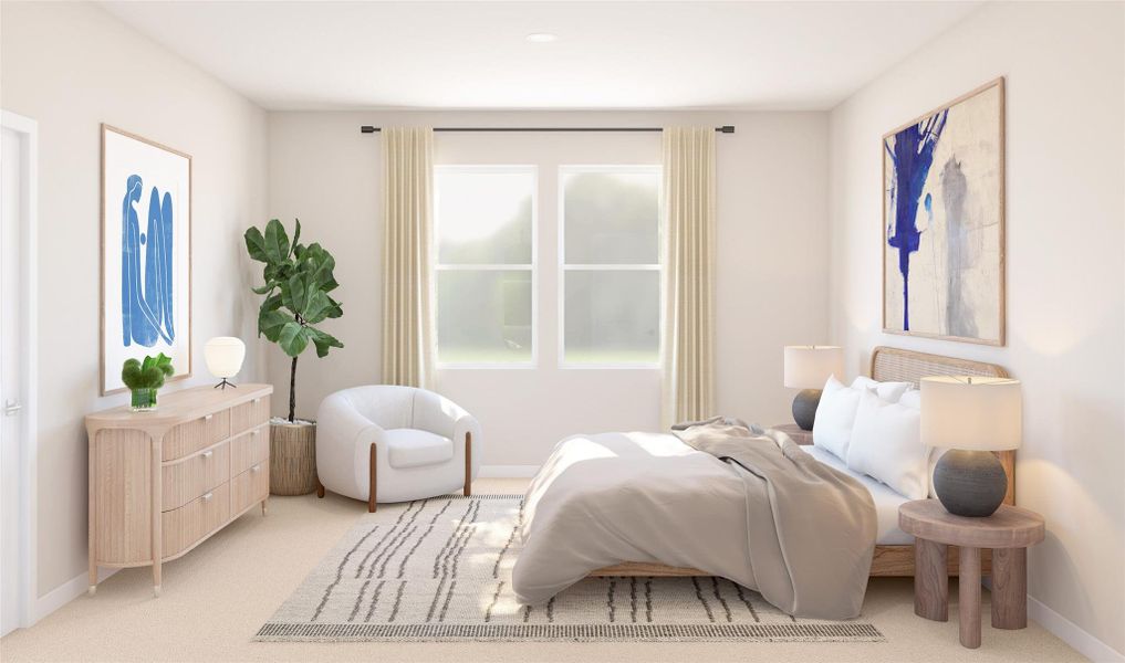 Private primary suite (*Artist rendering used for illustration purposes only.) Private primary suite (*Artist rendering used for illustration purposes only.)