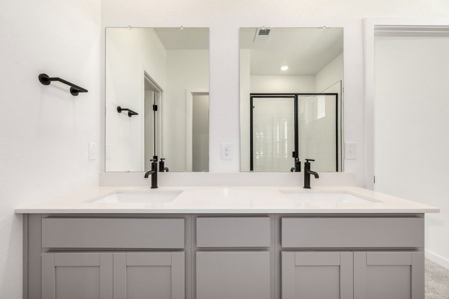 Furnished interior view inside a new home in Painted Prairie, Aurora (Image 16). Furnished interior view inside a new home in Painted Prairie, Aurora (Image 16).