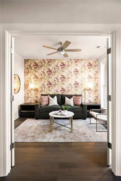 Furnished interior view inside a new home in Towns on Thompson, Alpharetta (Image 23).