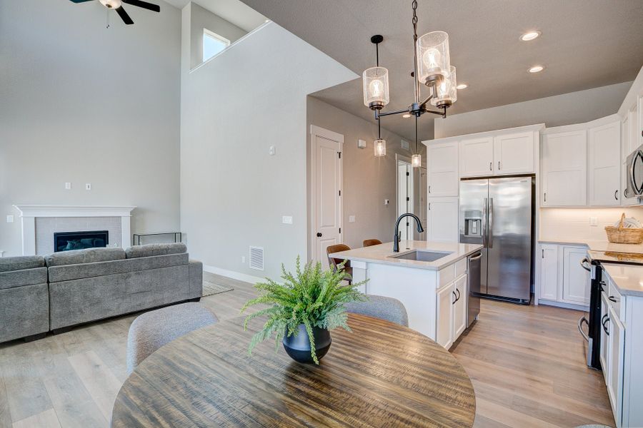 Representative furnished interior of a home built from the The Addison 2 by Landmark Homes in Highlands at Fox Hill, Longmont (Image 10). Representative furnished interior of a home built from the The Addison 2 by Landmark Homes in Highlands at Fox Hill, Longmont (Image 10).