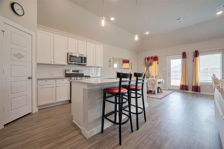Dining area with natural lighting.