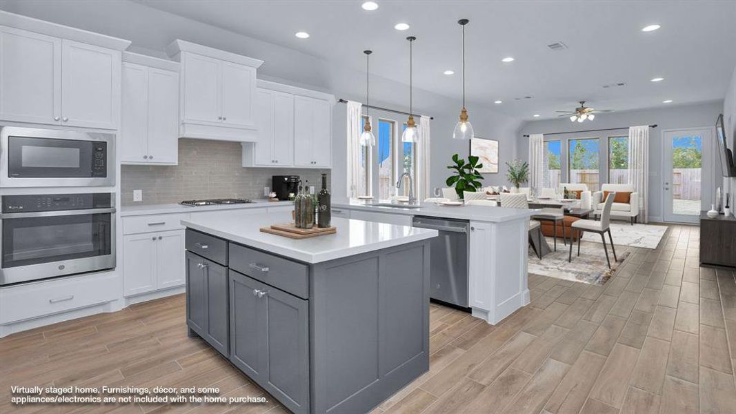 Furnished interior view inside a new home in Artavia 45', Conroe (Image 2).