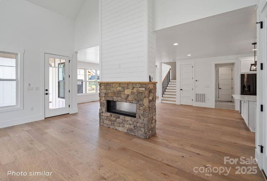 Furnished interior view inside a new home in , Mills River (Image 9). Furnished interior view inside a new home in , Mills River (Image 9).
