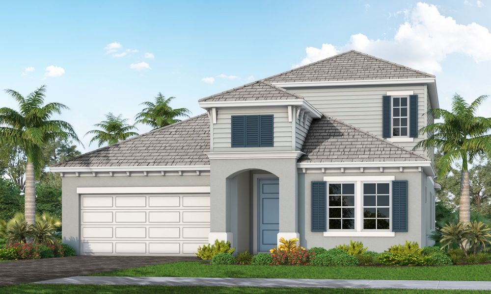 Representative exterior photo of a completed home built from the Laurel 2 by Neal Communities in Palm Grove, Bradenton, FL (Image 12).