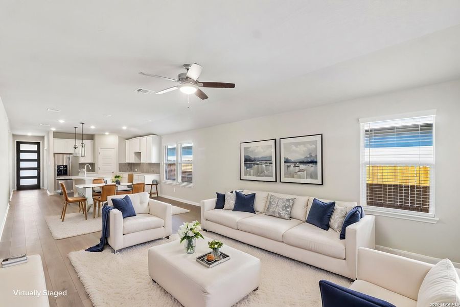 Furnished interior view inside a new home in Estancia Ranch - Premier Series, San Antonio (Image 15).