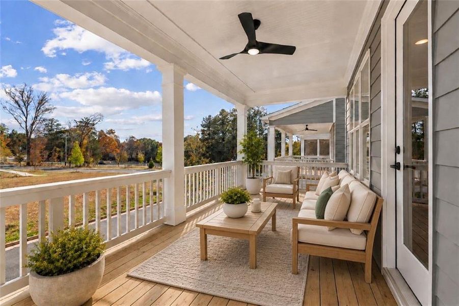 Exterior details and patio area of a home in Archerfield, Smyrna (Image 23).