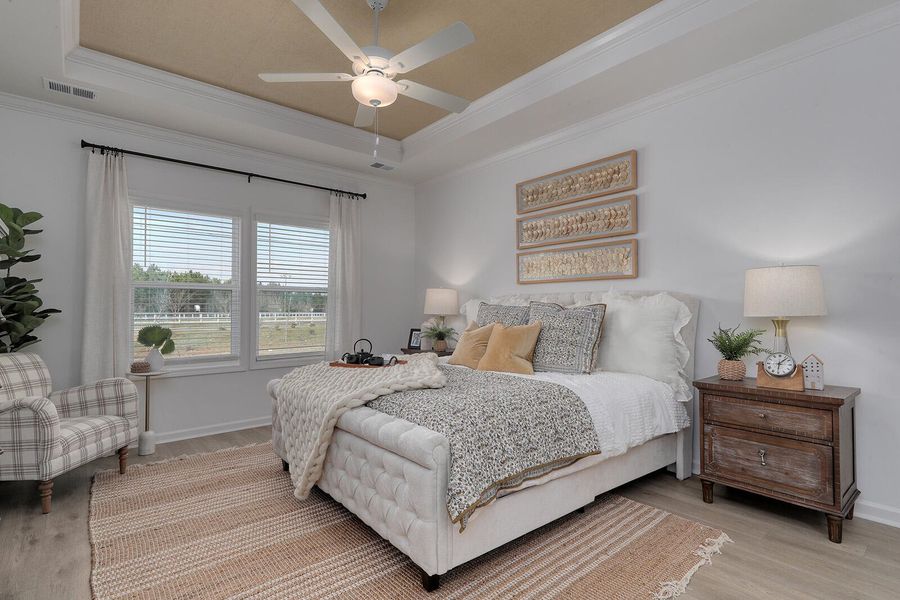 Furnished interior view inside a new home in Fairway Woods at Wyboo, Manning (Image 28). Furnished interior view inside a new home in Fairway Woods at Wyboo, Manning (Image 28).