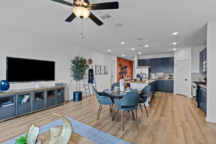 Representative furnished interior of a home built from the The Douglas E by Davidson Homes LLC in Royal Crest, San Antonio (Image 13). Representative furnished interior of a home built from the The Douglas E by Davidson Homes LLC in Royal Crest, San Antonio (Image 13).