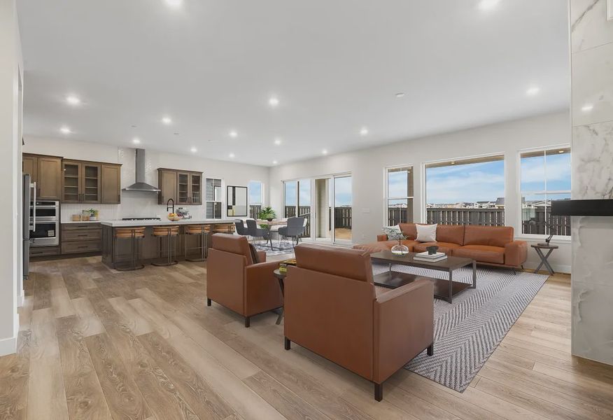 Willowbend Great Room, Kitchen + Dining - Virtually Staged - 4 of 10