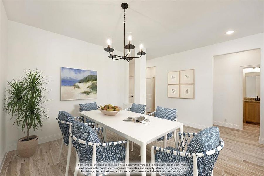 Furnished interior view inside a new home in Grand Heritage, Lavon (Image 7). Furnished interior view inside a new home in Grand Heritage, Lavon (Image 7).