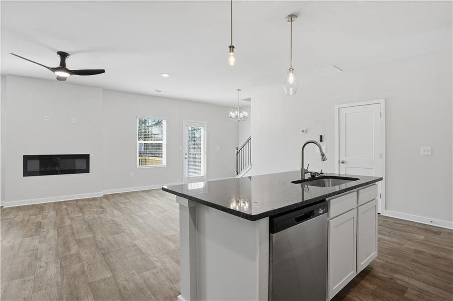 Furnished interior view inside a new home in Crossvine Village, LaGrange (Image 5).