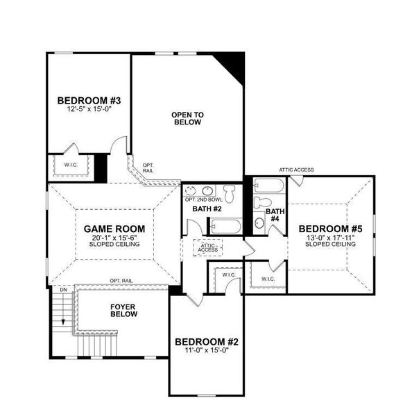 2D floor plan layout of this home in Sorella, Tomball, TX (Image 3).