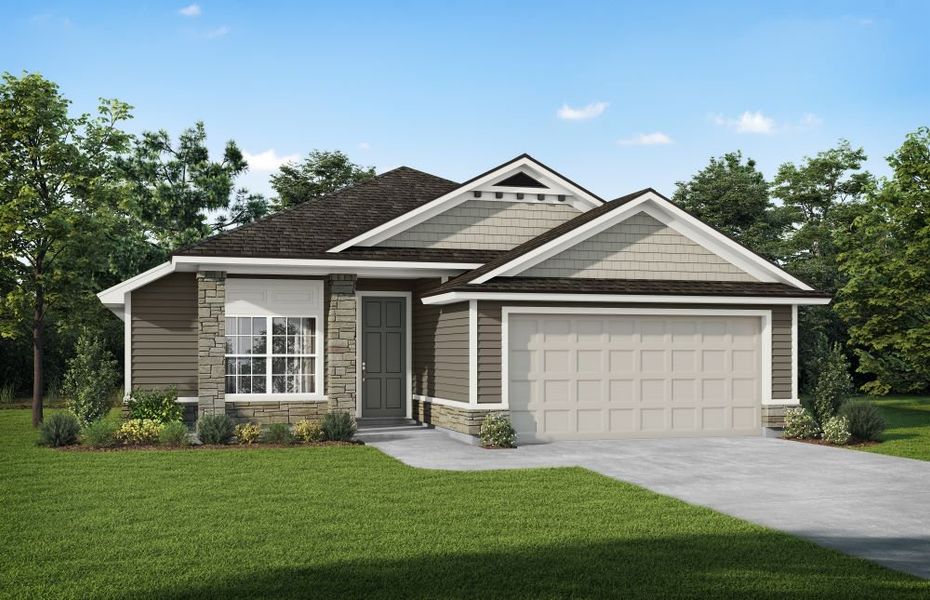 Representative exterior photo of a completed home built from the Hillcrest by SEDA New Homes in Weston Woods, Jacksonville, FL (Image 5). Representative exterior photo of a completed home built from the Hillcrest by SEDA New Homes in Weston Woods, Jacksonville, FL (Image 5).