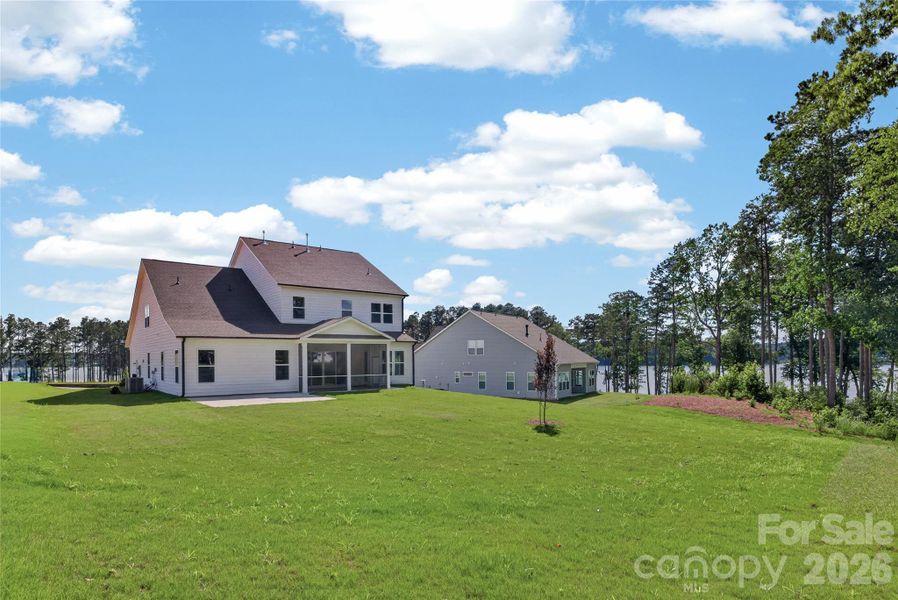 Exterior details and patio area of a home in Edgewater Lakeview On Your Lot, Lancaster (Image 27).