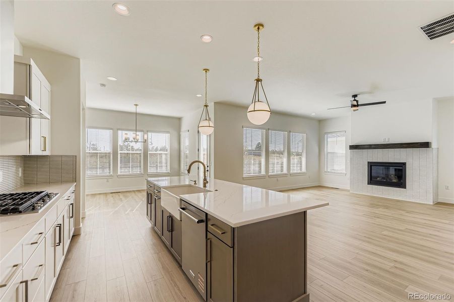 Furnished interior view inside a new home in Hilltop 55+ at Inspiration 62s, Aurora (Image 5).