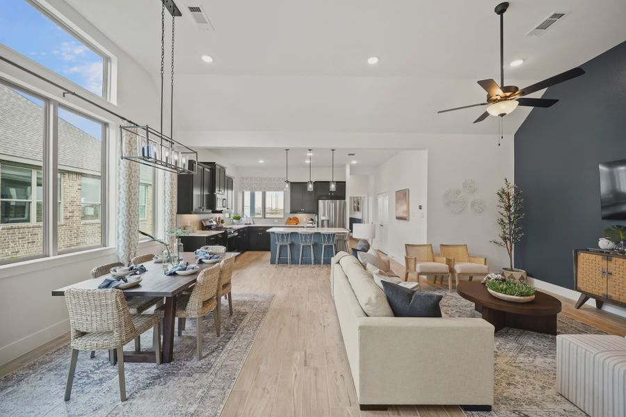 Representative furnished interior of a home built from the Tanlay by Chesmar Homes in Jordan Ranch Chateau and Courtyard, Fulshear (Image 3).