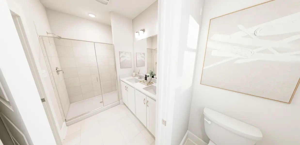 Representative furnished interior of a home built from the Warm as This by Garman Homes in Ponder, Wendell (Image 6).