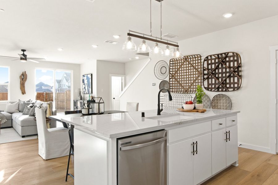 Furnished interior view inside a new home in Woodbridge Townhomes, Wylie (Image 8).