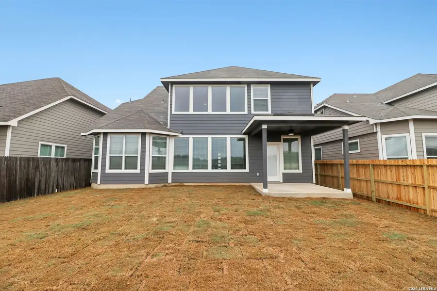 Exterior details and patio area of a home in Estancia Ranch - Classic Series, San Antonio (Image 3).