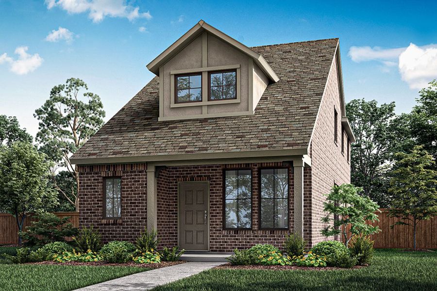 Representative exterior photo of a completed home built from the Newland by Pacesetter Homes in Elevon, Lavon, TX (Image 17).