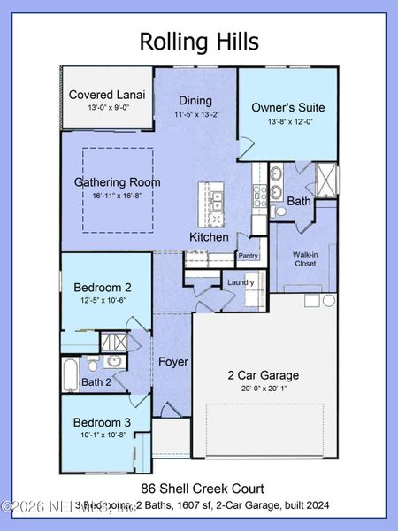2D floor plan layout of this home in , St. Augustine, FL (Image 5).