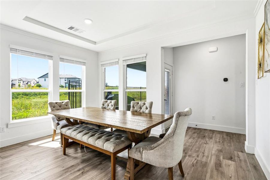 Furnished interior view inside a new home in The Villages of Hurricane Creek, Anna (Image 13).