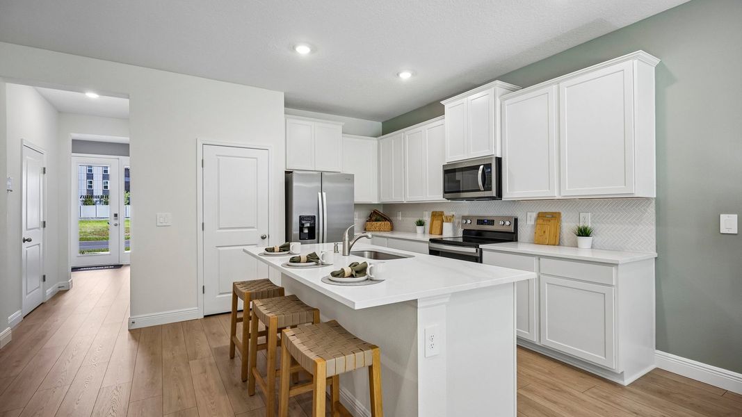 Representative furnished interior of a home built from the Ballantyne by D.R. Horton in Sanctuary at Citrus Park Townhomes, Tampa (Image 14). Representative furnished interior of a home built from the Ballantyne by D.R. Horton in Sanctuary at Citrus Park Townhomes, Tampa (Image 14).
