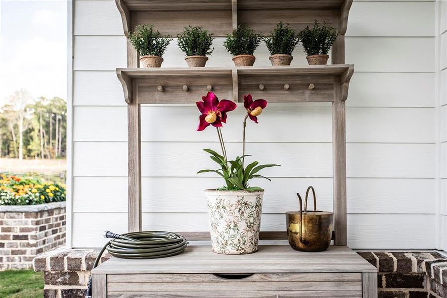 Exterior details and patio area of a home in , Marietta (Image 26). Exterior details and patio area of a home in , Marietta (Image 26).