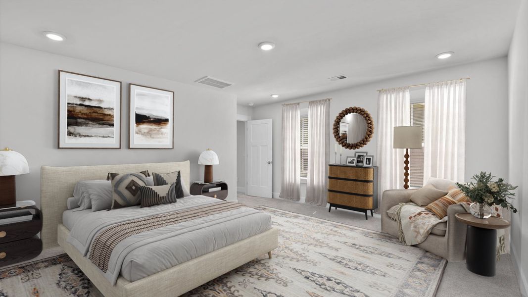 Representative furnished interior of a home built from the Jasmine by DRB Homes in Pleasant Falls, Moore (Image 18).