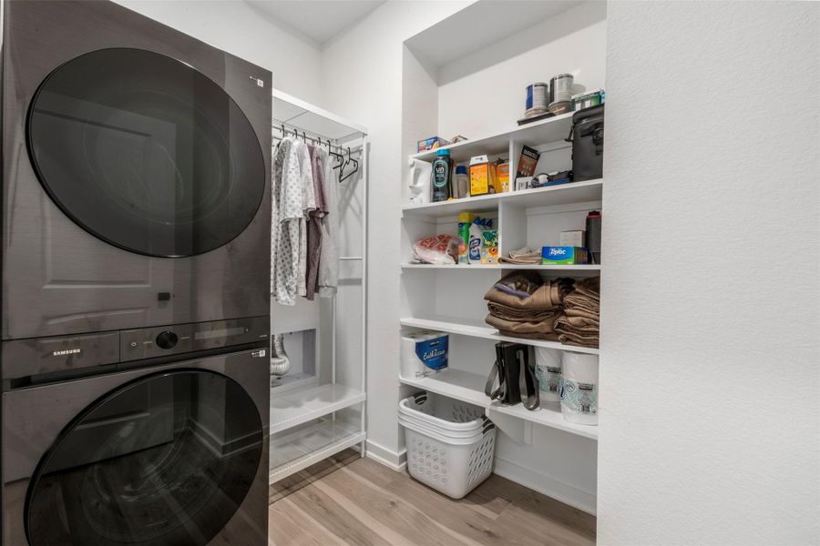 Laundry room and added storage Laundry room and added storage