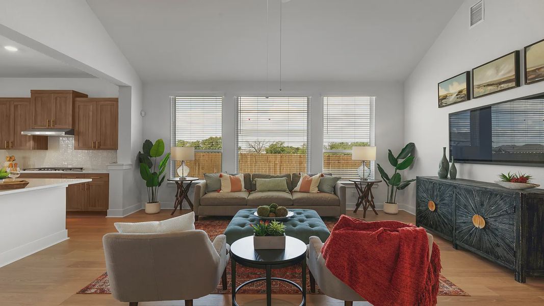Furnished interior view inside a new home in Santa Rita Ranch, Liberty Hill (Image 10).