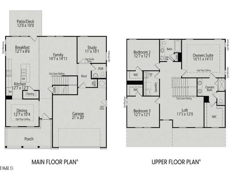 2D floor plan layout of this home in Woodland Crossing, Zebulon, NC (Image 2).