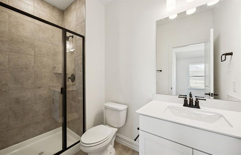 Spacious secondary bathroom*real home pictured