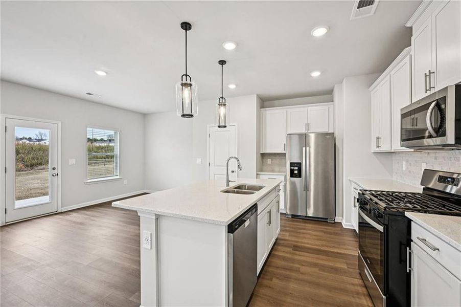 Furnished interior view inside a new home in Avalon - Reserve Series, Conyers (Image 9). Furnished interior view inside a new home in Avalon - Reserve Series, Conyers (Image 9).