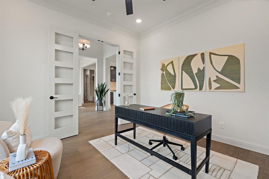 Furnished interior view inside a new home in , Rhome (Image 12).