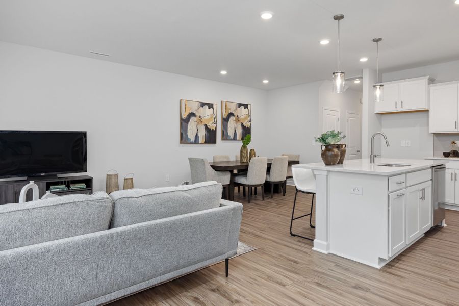 Representative furnished interior of a home built from the The Warren by Davidson Homes LLC in Gregory Village Townhomes, Lillington (Image 9).
