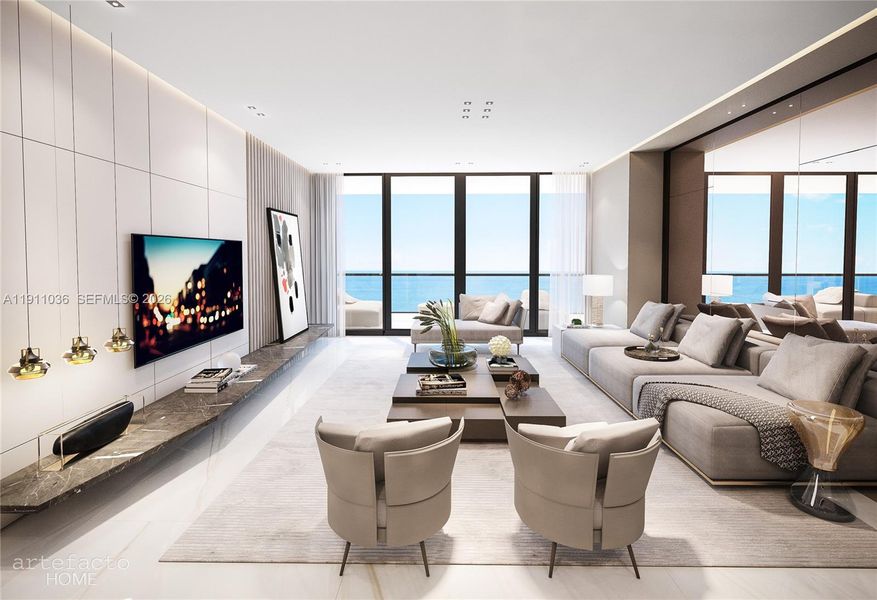 Living Room/Rendering by Artefacto Living Room/Rendering by Artefacto