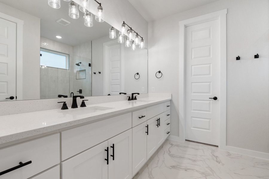 Furnished interior view inside a new home in Lariat, Liberty Hill (Image 17). Furnished interior view inside a new home in Lariat, Liberty Hill (Image 17).