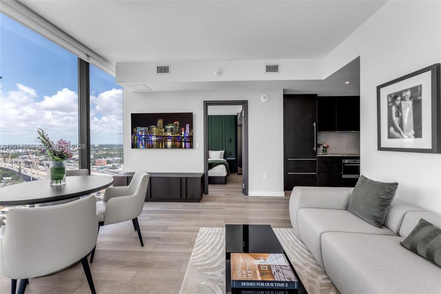 Furnished interior view inside a new home in , Miami (Image 16).